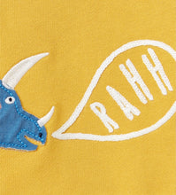 Load image into Gallery viewer, Joules Yellow Baby Dino Sweatshirt - Willow and Bow Boutique
