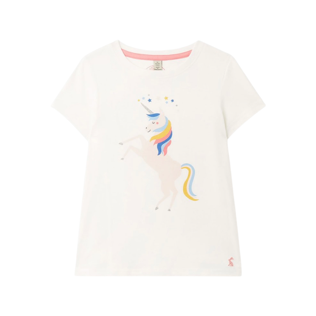 Joules White Unicorn T-Shirt - Willow and Bow Boutique