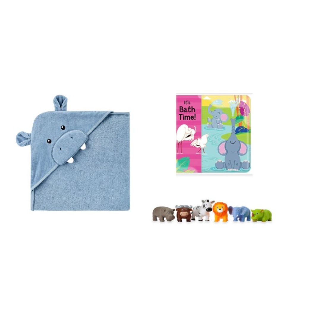 Baby Hippo Bath Time Gift Set