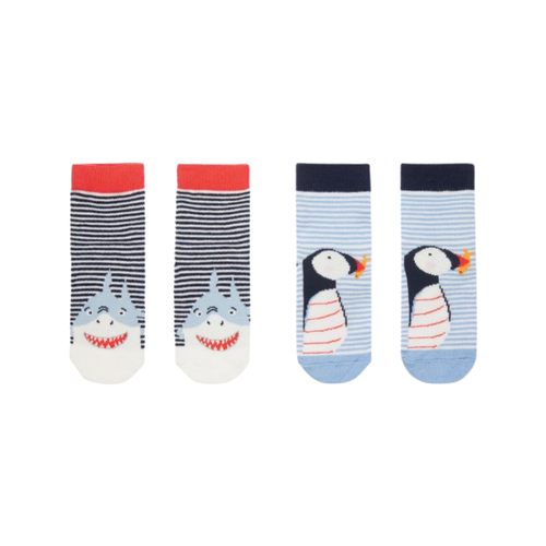 Joules Bamboo Shark Socks- 2 Pack - Willow and Bow Boutique