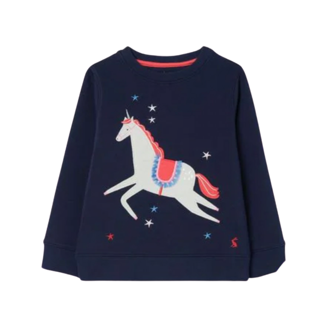 Joules Navy Unicorn Sweatshirt