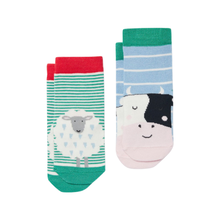 Load image into Gallery viewer, Joules Cow &amp; Sheep Sock Set - Willow and Bow Boutique

