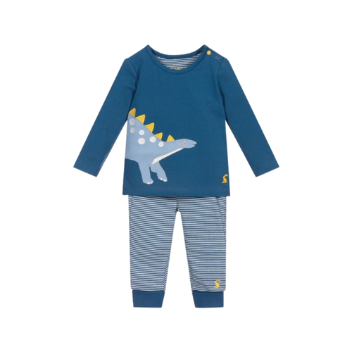 Joules Blue Dino Baby Trouser Set - Willow and Bow Boutique