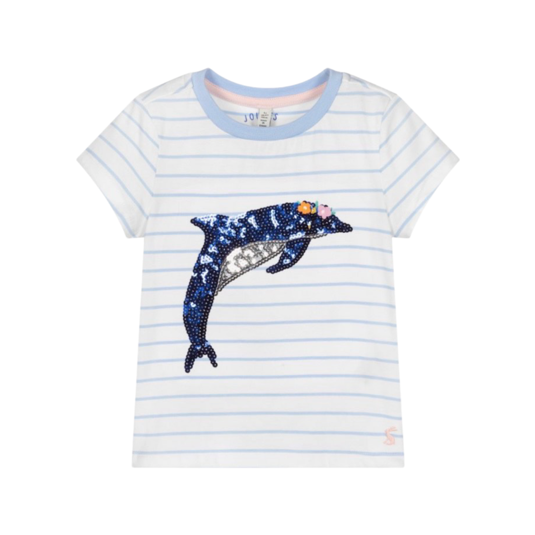 Joules Sequin Dolphin T-Shirt - Willow and Bow Boutique
