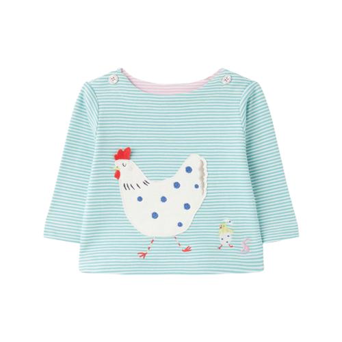 Joules Blustrchic Harriet Applique Top - Willow and Bow Boutique