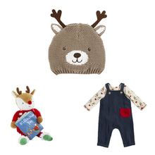 Load image into Gallery viewer, Reindeer Overalls Gift Set collage
